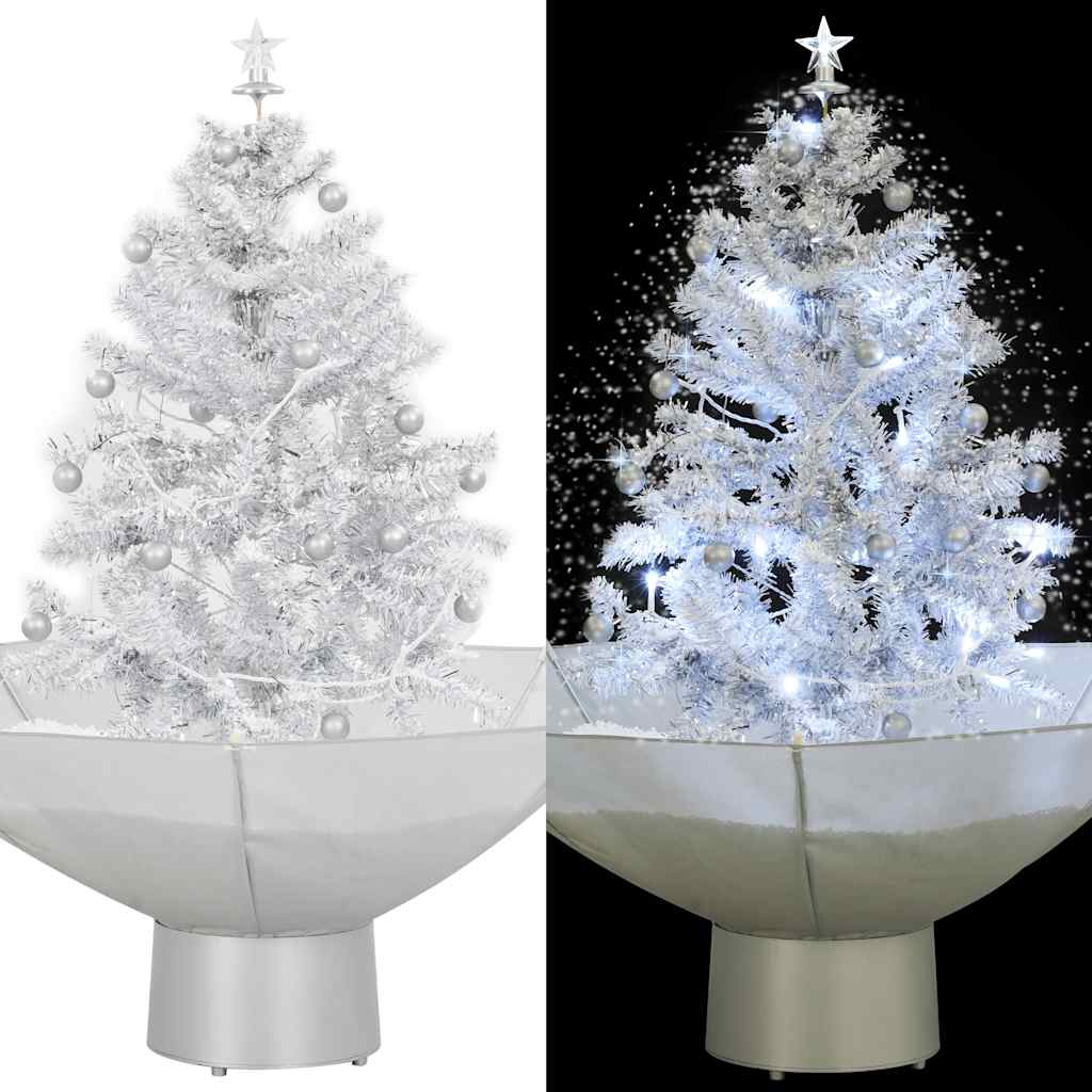 Snowing Christmas Tree With Umbrella Base 75 Cm