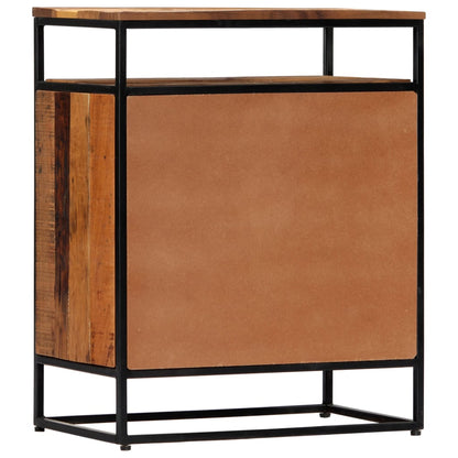 Side Cabinet 60X35X76 Cm Solid Reclaimed Wood And Steel