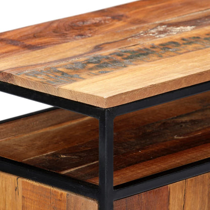 Side Cabinet 60X35X76 Cm Solid Reclaimed Wood And Steel