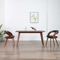 Dining Chairs 4 Pcs Dark Grey Bent Wood And Fabric