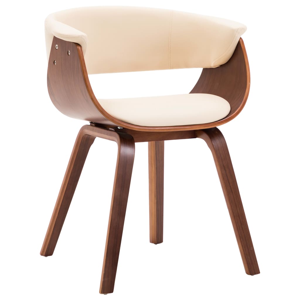 Dining Chair Bent Wood And Faux Leather