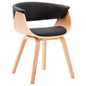 Dining Chair Bent Wood And Faux Leather