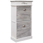 Shoe Cabinet Grey 50X28X98 Cm Paulownia Wood