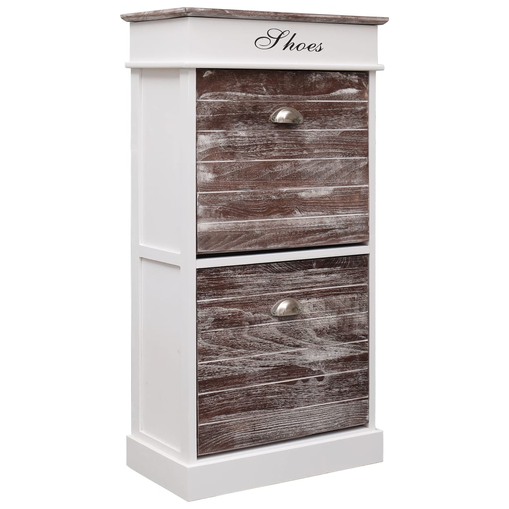 Shoe Cabinet Grey 50X28X98 Cm Paulownia Wood