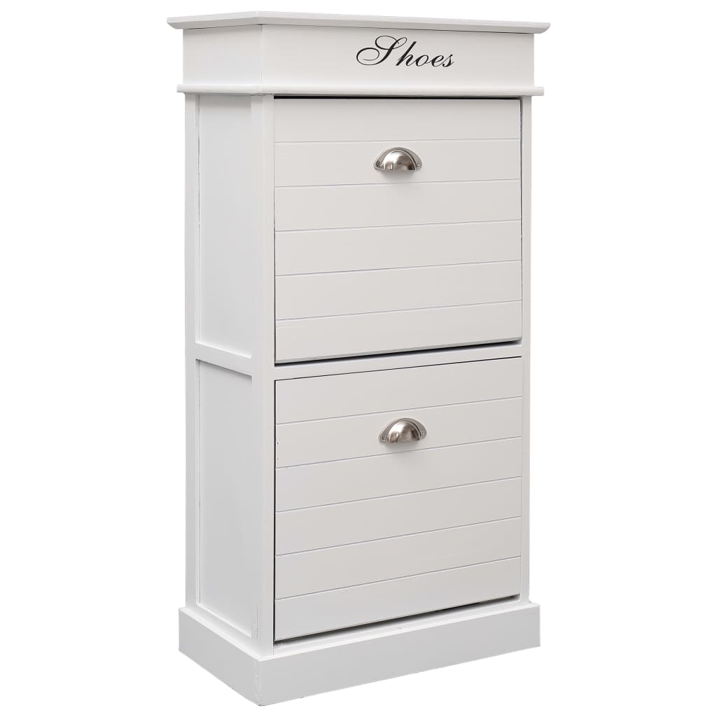 Shoe Cabinet Grey 50X28X98 Cm Paulownia Wood