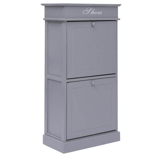 Shoe Cabinet 50X28X98 Cm Paulownia Wood