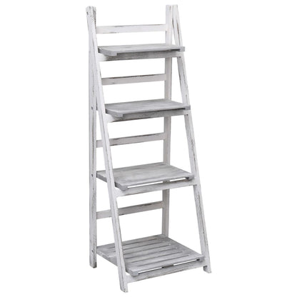 4-Tier Plant Stand Grey 43X33X113 Cm Wood