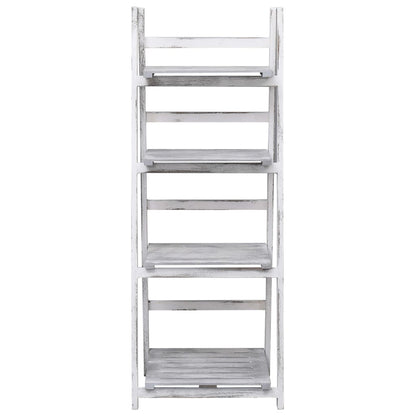 4-Tier Plant Stand Grey 43X33X113 Cm Wood
