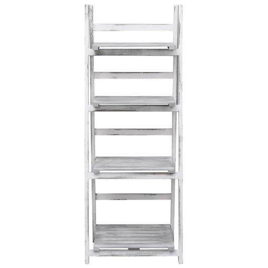 4-Tier Plant Stand Grey 43X33X113 Cm Wood