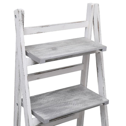 4-Tier Plant Stand Grey 43X33X113 Cm Wood