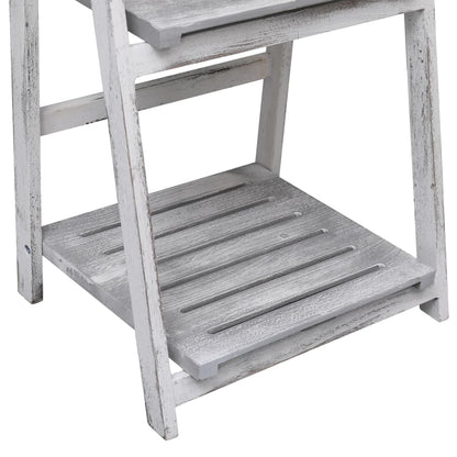 4-Tier Plant Stand Grey 43X33X113 Cm Wood