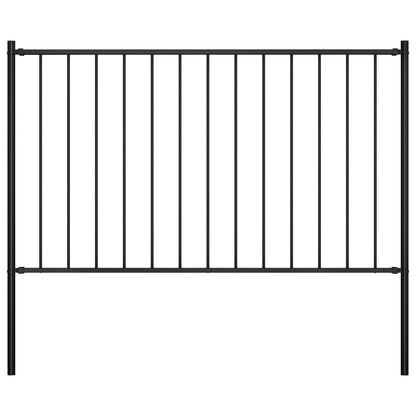 Fence Panel With Posts Powder-Coated Steel
