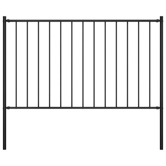 Fence Panel With Posts Powder-Coated Steel