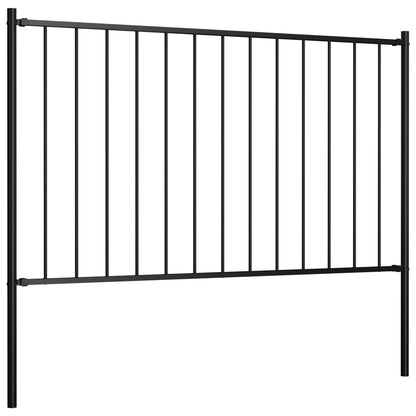 Fence Panel With Posts Powder-Coated Steel
