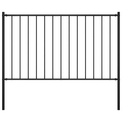 Fence Panel With Posts Powder-Coated Steel