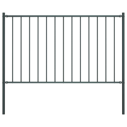 Fence Panel With Posts Powder-Coated Steel