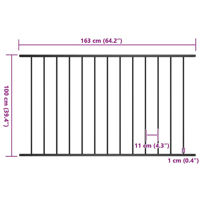 Fence Panel Powder-Coated Steel