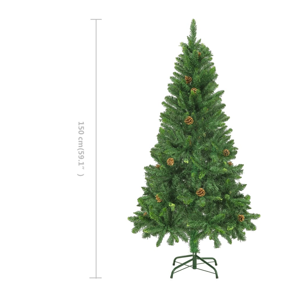 Artificial Christmas Tree With Pine Cones 150 Cm