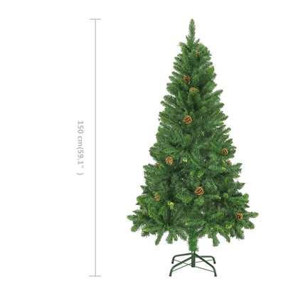 Artificial Christmas Tree With Pine Cones 150 Cm