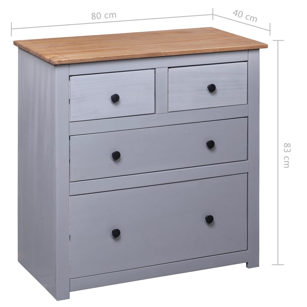 Sideboard 80X40X83 Cm Pinewood Panama Range