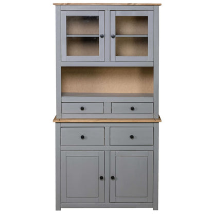 Highboard 93X40.5X180 Cm Solid Pine Panama Range