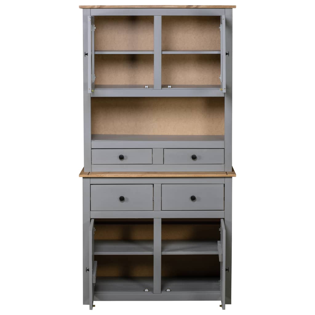 Highboard 93X40.5X180 Cm Solid Pine Panama Range
