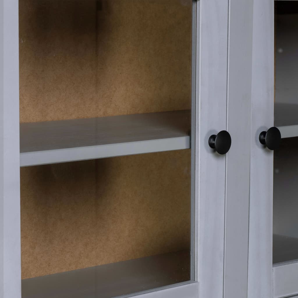 Highboard 93X40.5X180 Cm Solid Pine Panama Range