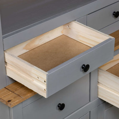 Highboard 93X40.5X180 Cm Solid Pine Panama Range