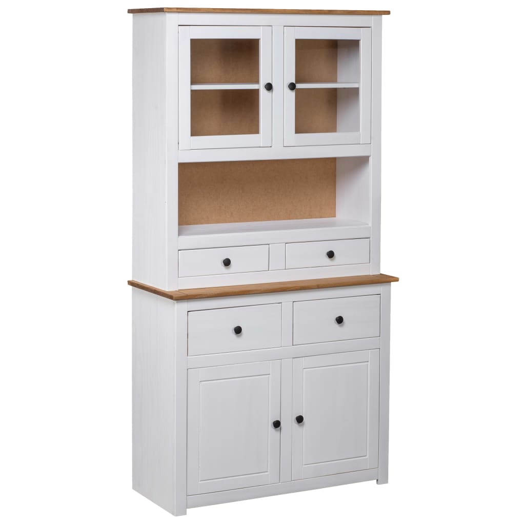 Highboard 93X40.5X180 Cm Solid Pine Panama Range