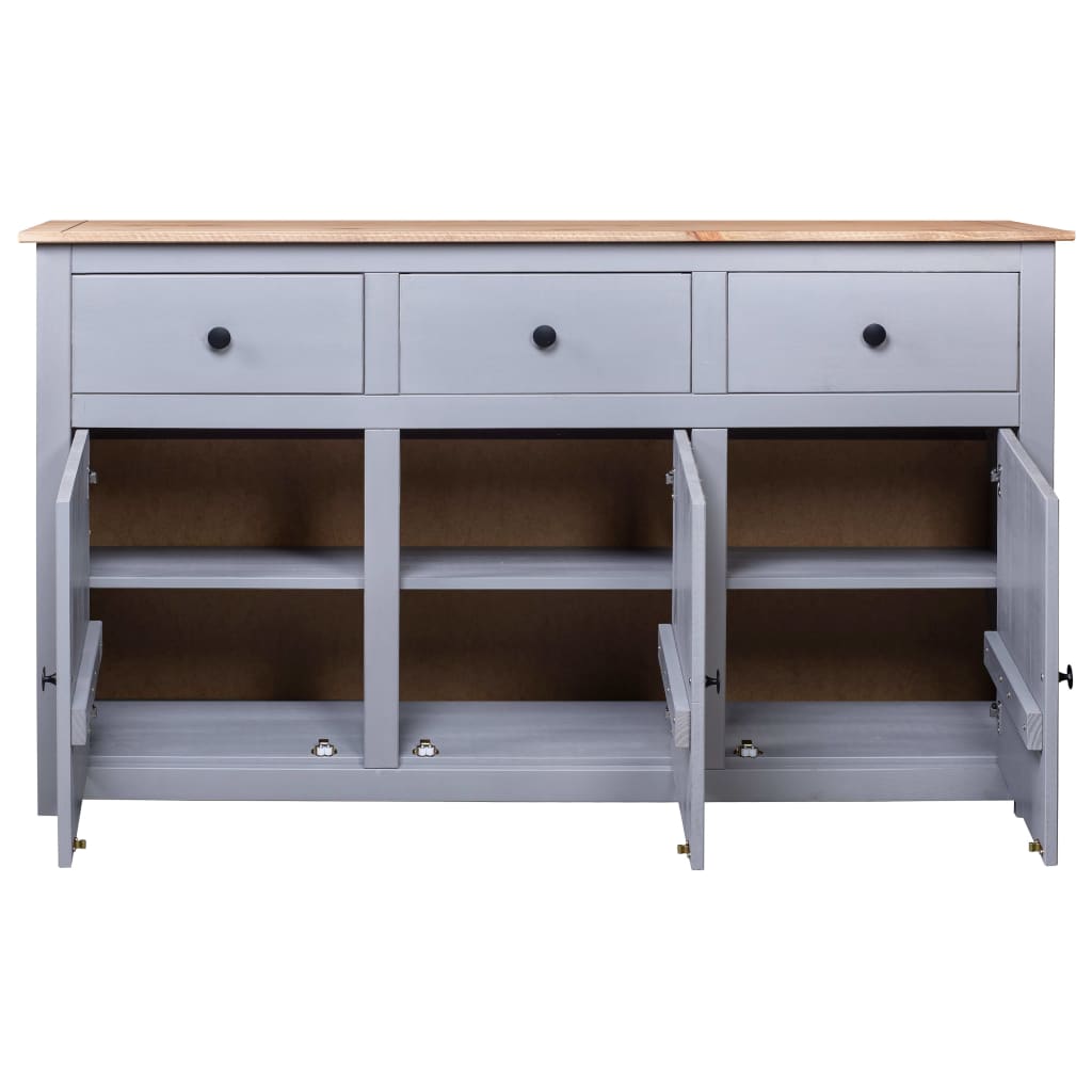 Sideboard 135X40X80 Cm Solid Pinewood Panama Range