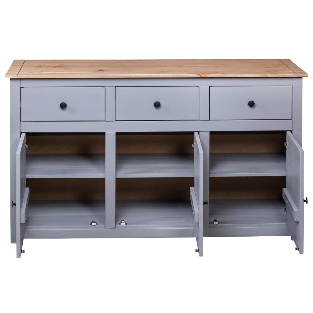 Sideboard 135X40X80 Cm Solid Pinewood Panama Range