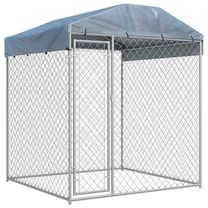 Outdoor Dog Kennel With Canopy Top