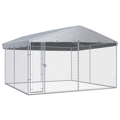 Outdoor Dog Kennel With Canopy Top