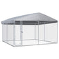 Outdoor Dog Kennel With Canopy Top