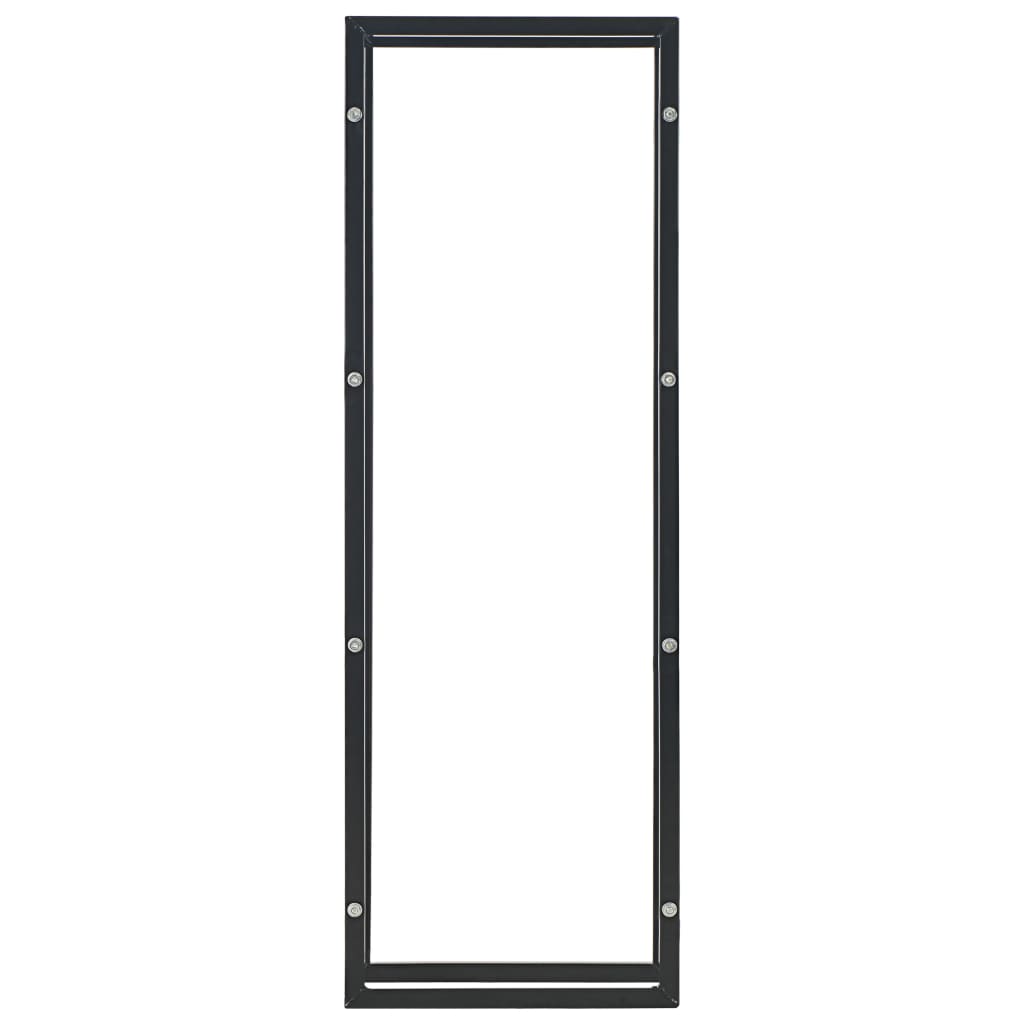Firewood Rack Black Steel