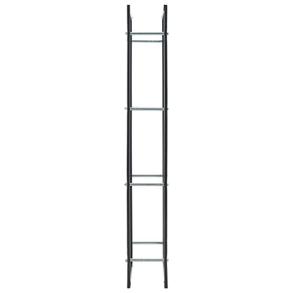 Firewood Rack Black Steel