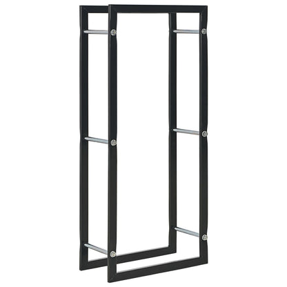 Firewood Rack Black Steel