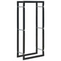 Firewood Rack Black Steel