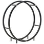 Firewood Rack Black Steel