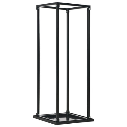 Firewood Rack Black Steel