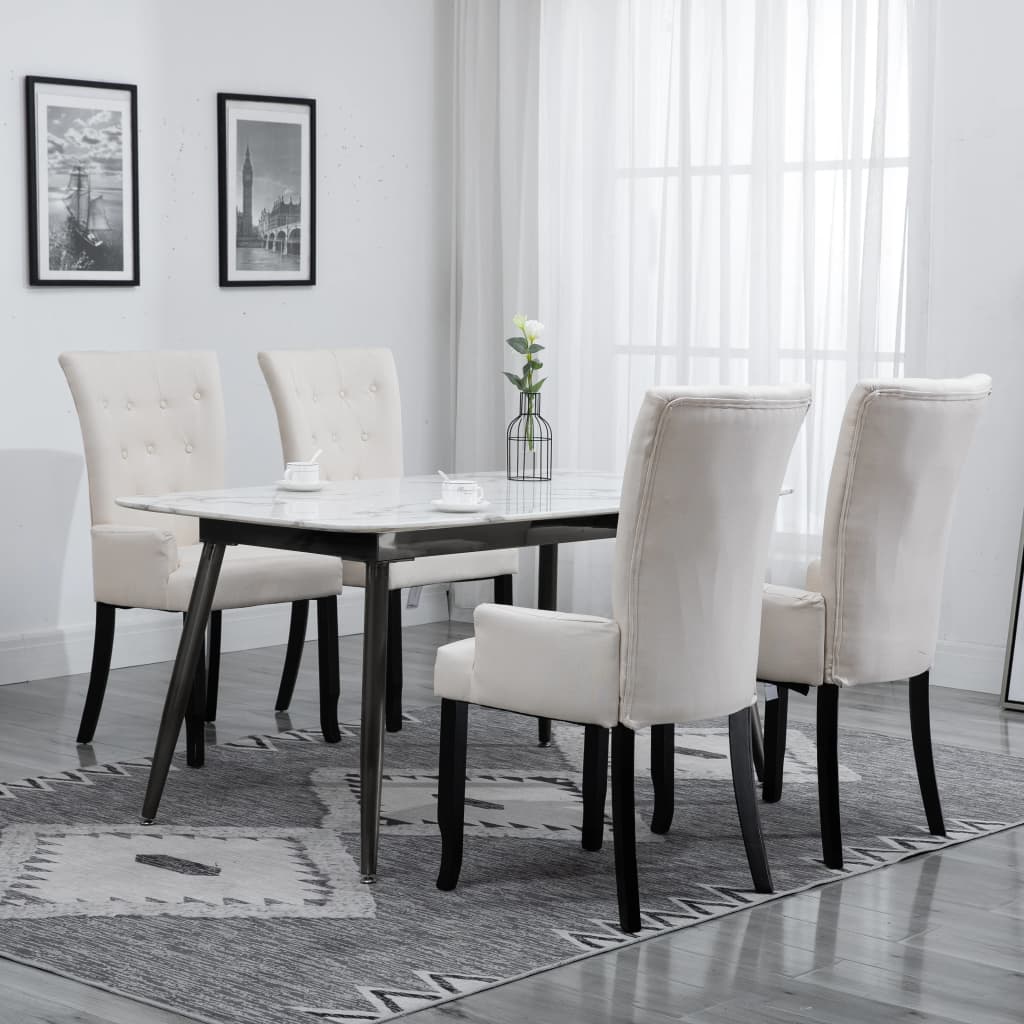 Dining Chair With Armrests Fabric