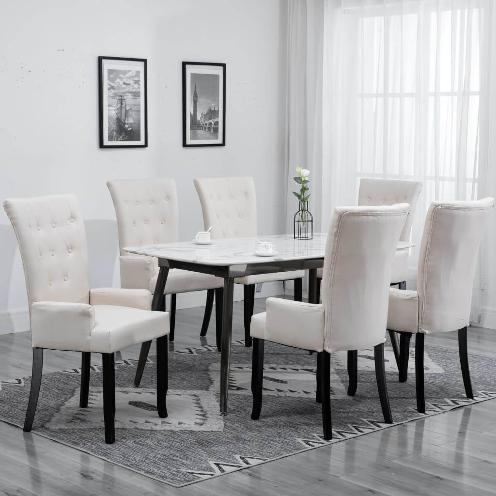 Dining Chair With Armrests Fabric