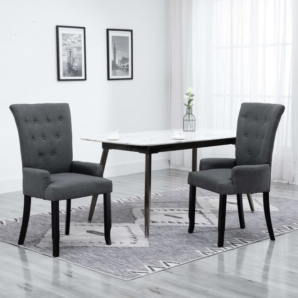 Dining Chair With Armrests Fabric