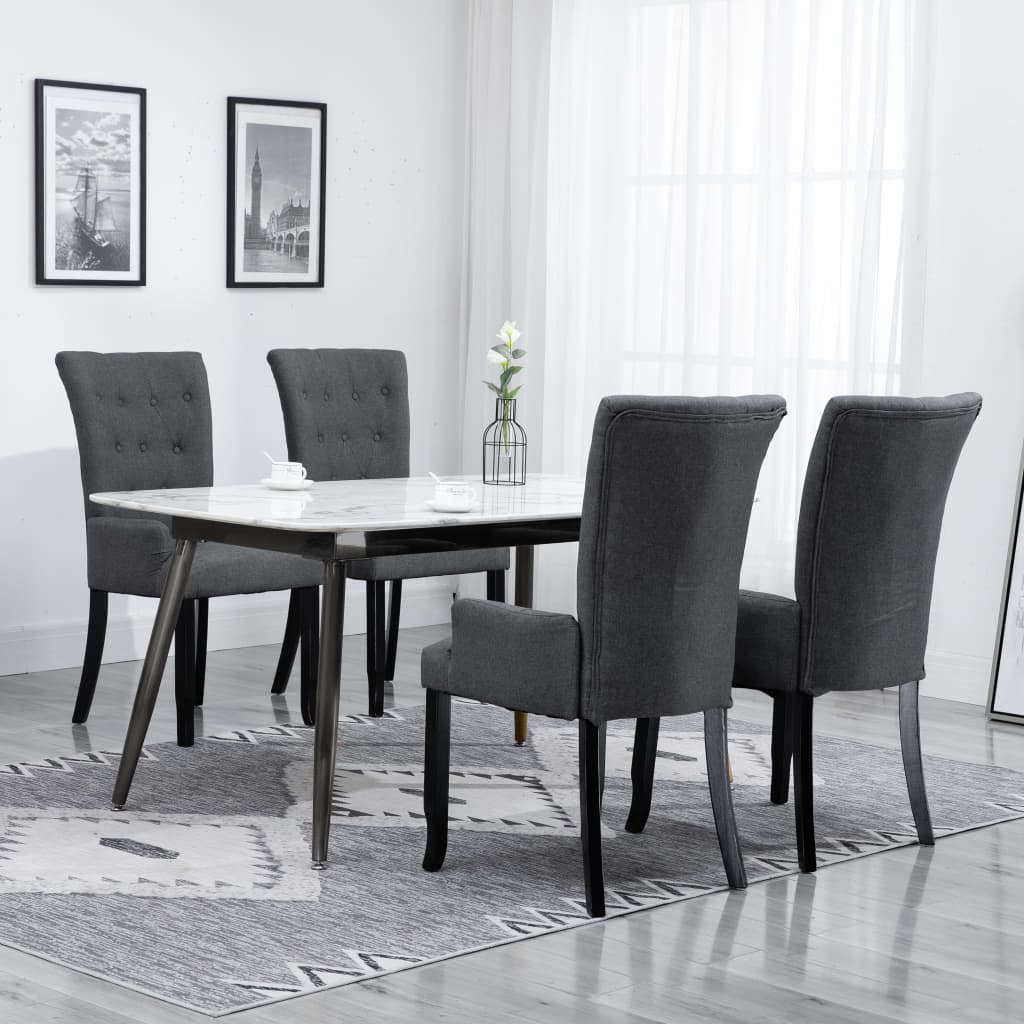 Dining Chair With Armrests Fabric