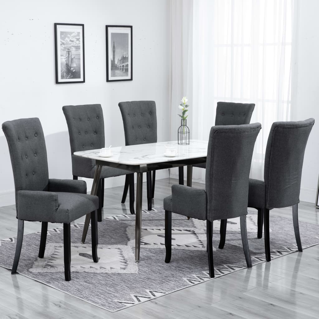 Dining Chair With Armrests Fabric