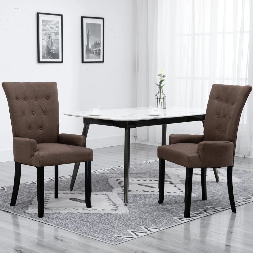 Dining Chair With Armrests Fabric