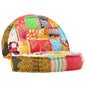 3-Seater Modular Pouffe Fabric
