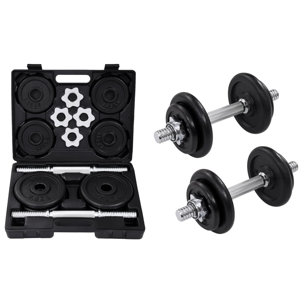 18 Piece Dumbbell Set Cast Iron