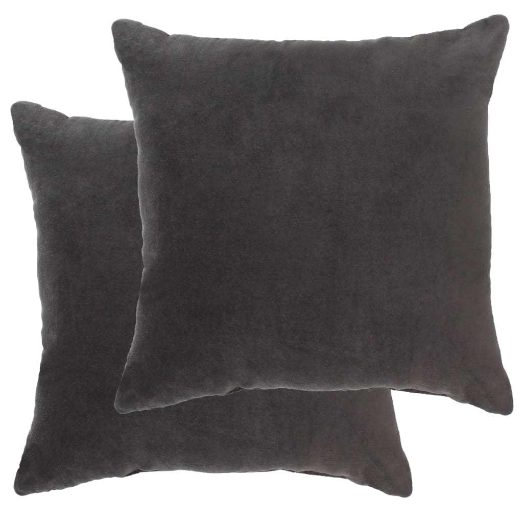 Cushions Cotton Velvet 2 Pcs 45X45 Cm