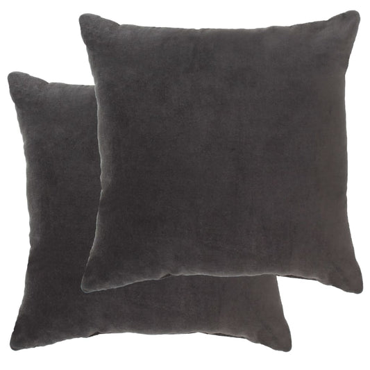 Cushions Cotton Velvet 2 Pcs 45X45 Cm
